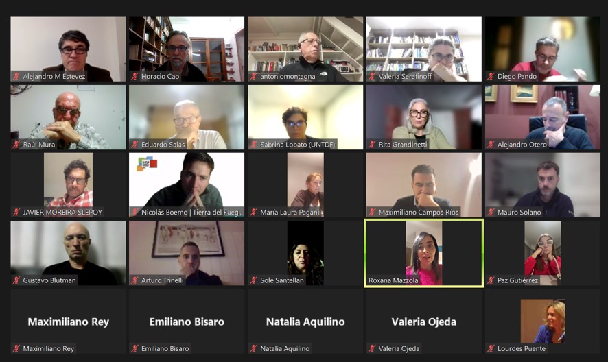 Captura de la primera reunión virtual del Grupo Promotor del Tercer Consenso Federal